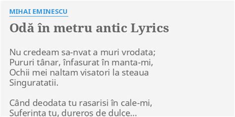 lyrics 20240401 aud|Mihai Eminescu .